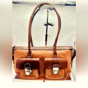 Dooney & Bourke Tan and Brown Satchel